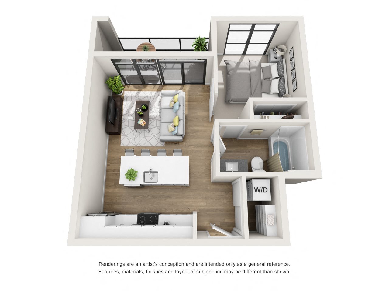 Stocking Floor Plan One Bedroom